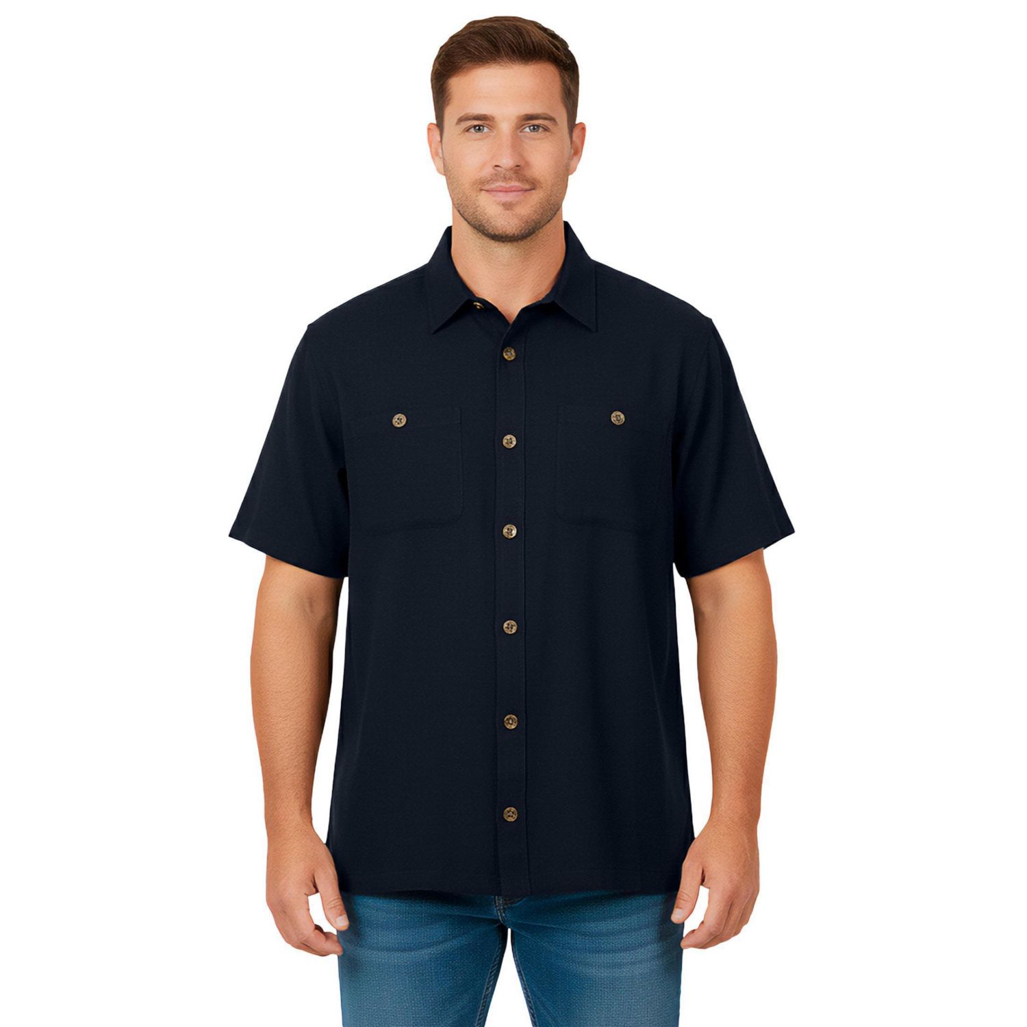 Men's Short-Sleeve Linen Shirt