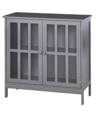 Contemporary Storage Cabinet, Cupboard Buffet Credenza with 2 Doors for Bathroom, Kitchen, Hallway, Living Room