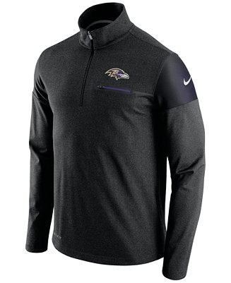 Nike Men's Baltimore Ravens Elite Coaches Quarter-Zip Pullover ...