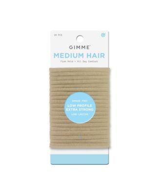 Low Profile Hair Bands - Gentle, No-Snag Elastic Ties for Fine and Thick Locks - Non-Slip Seamless Ponytail Holders -  20 Pack
