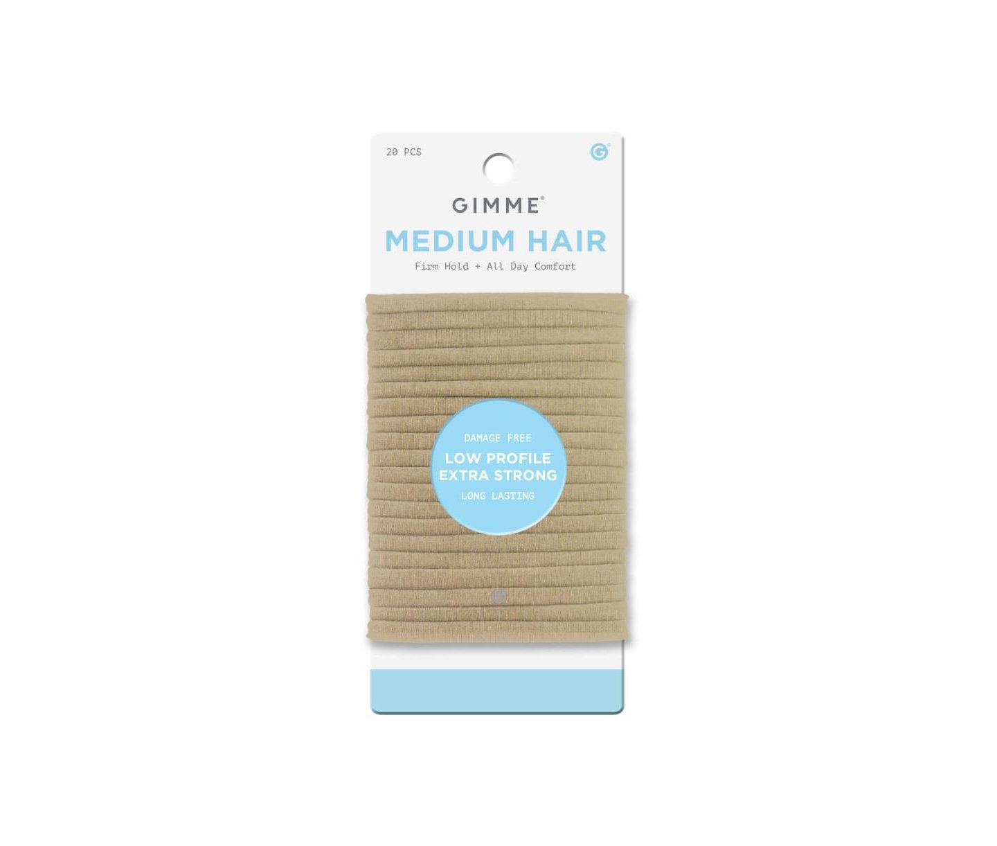 Женские аксессуары GIMME beauty Low Profile Hair Bands - Gentle, No-Snag Elastic Ties for Fine and Thick Locks - Non-Slip Seamless Ponytail Holders - 20 Pack — фото 1