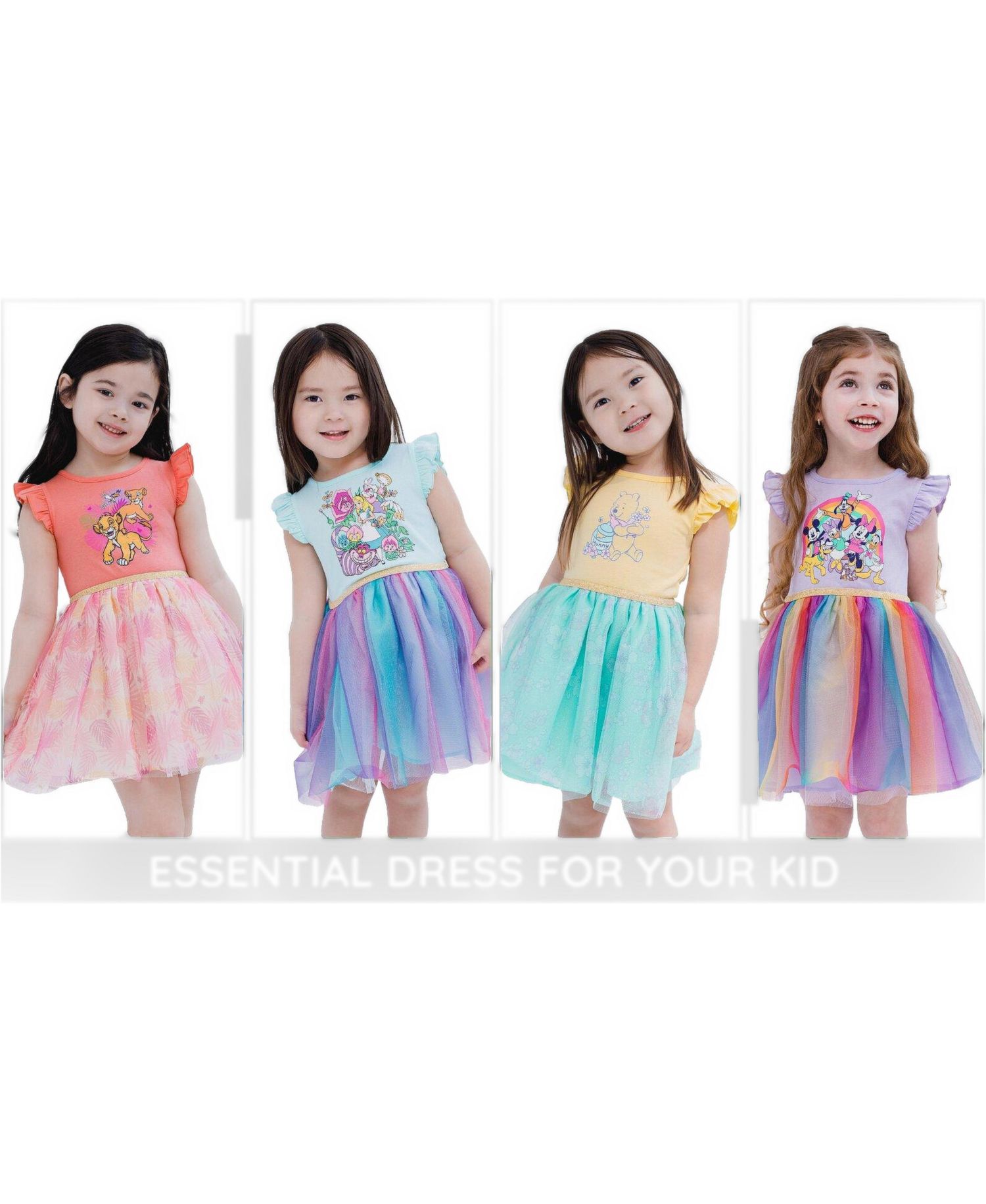 Lion King Toddler Girls 5T- 2T Short Sleeve Tutu Dress