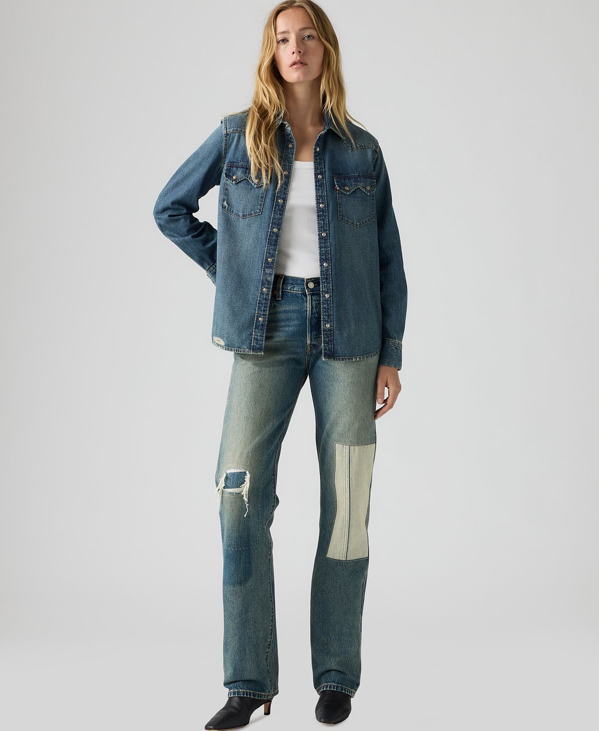 Levi's® Premium Women's 501 90's Mid-Rise Straight-Fit Jeans view 2 — MAYCSS fashion products