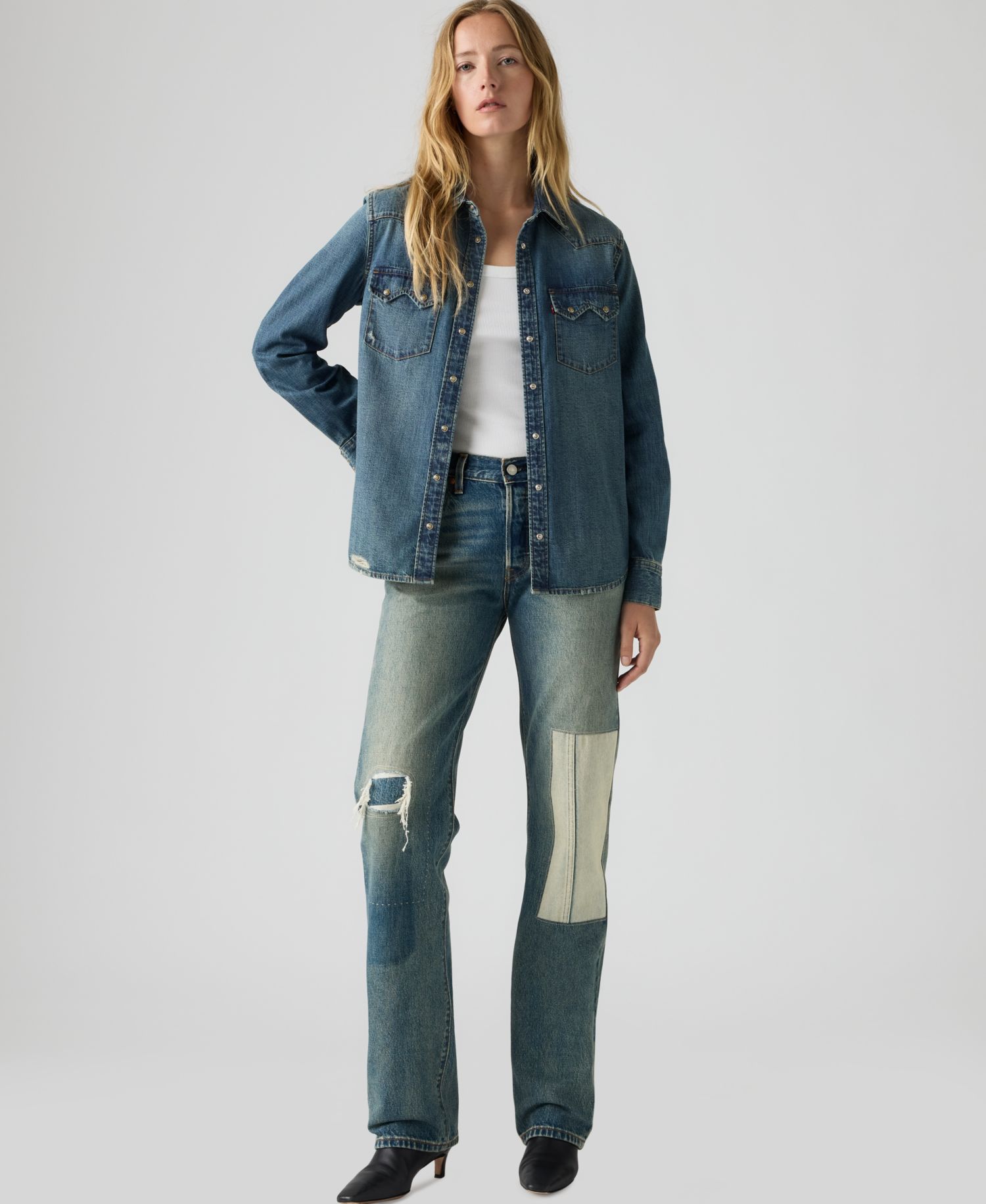 Premium Women's 501 90's Mid-Rise Straight-Fit Jeans