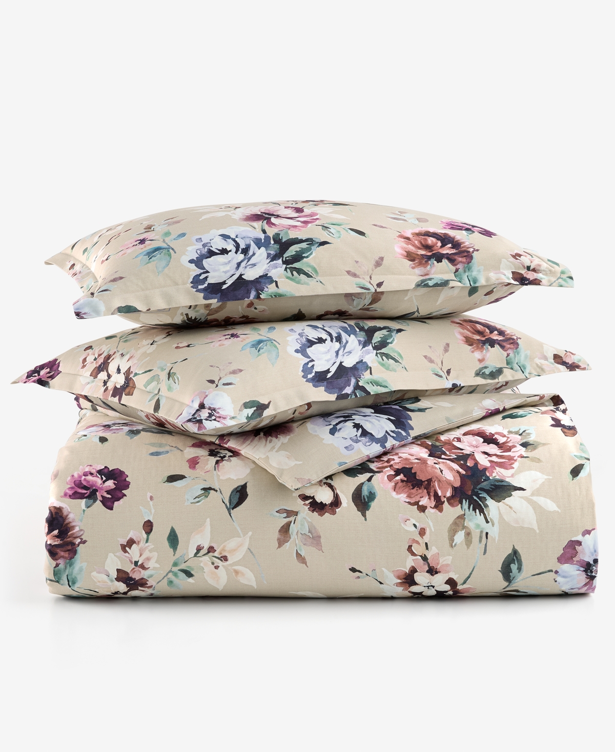 Charter Club Ophelia Floral 3-Piece Duvet Cover Set, Full/Queen, Macy's Exclusive