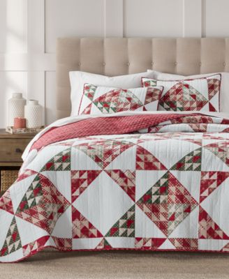 Jolly Plaids Quilted 3-Piece Quilt Set, Full/Queen