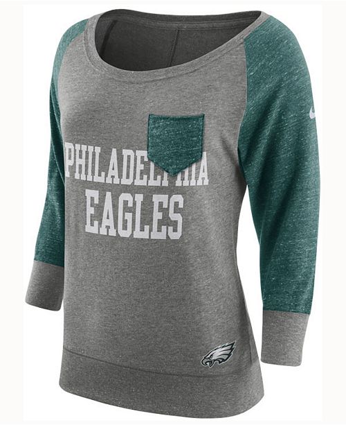 Nike Women S Philadelphia Eagles Vintage Crew Long Sleeve T Shirt