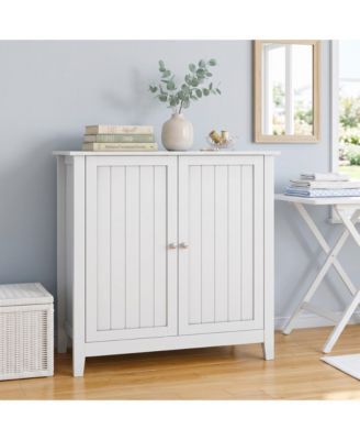 Double Door Storage Cabinet, Mid-Century Modern Freestanding Buffet