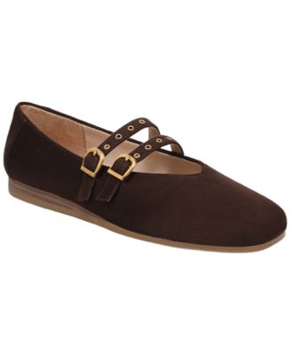 Women's Violet Mary Jane Buckle Flats
