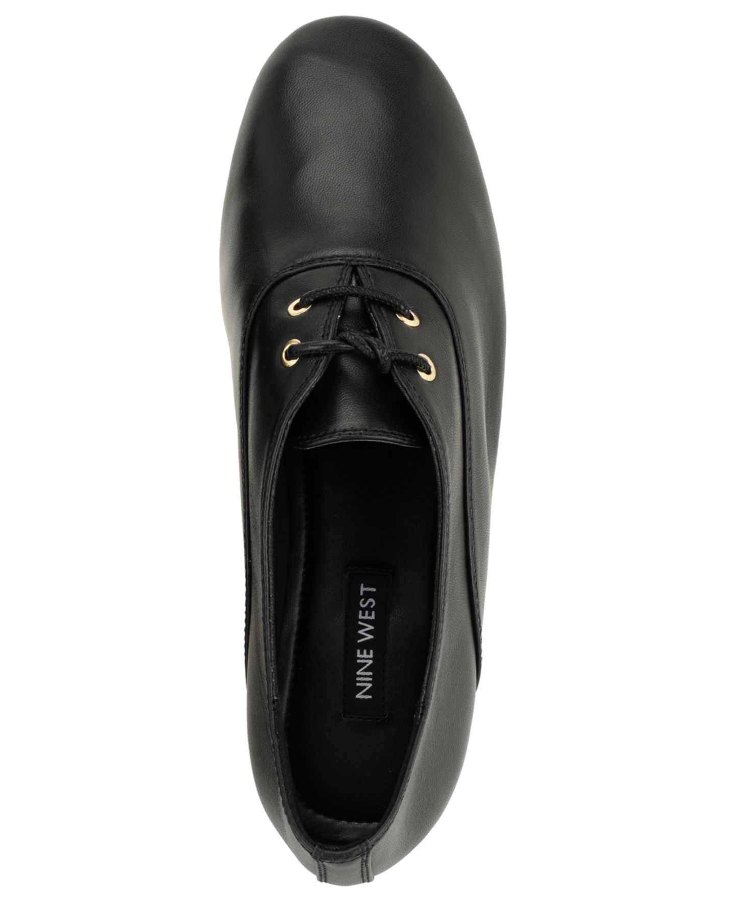 Женские кожаные балетки-оксфорды Nine West Jazzy на шнуровке, цвет: Чёрный — фото 4