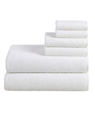  Luxury Cotton Textured 6pieces  Bath Sheet Set