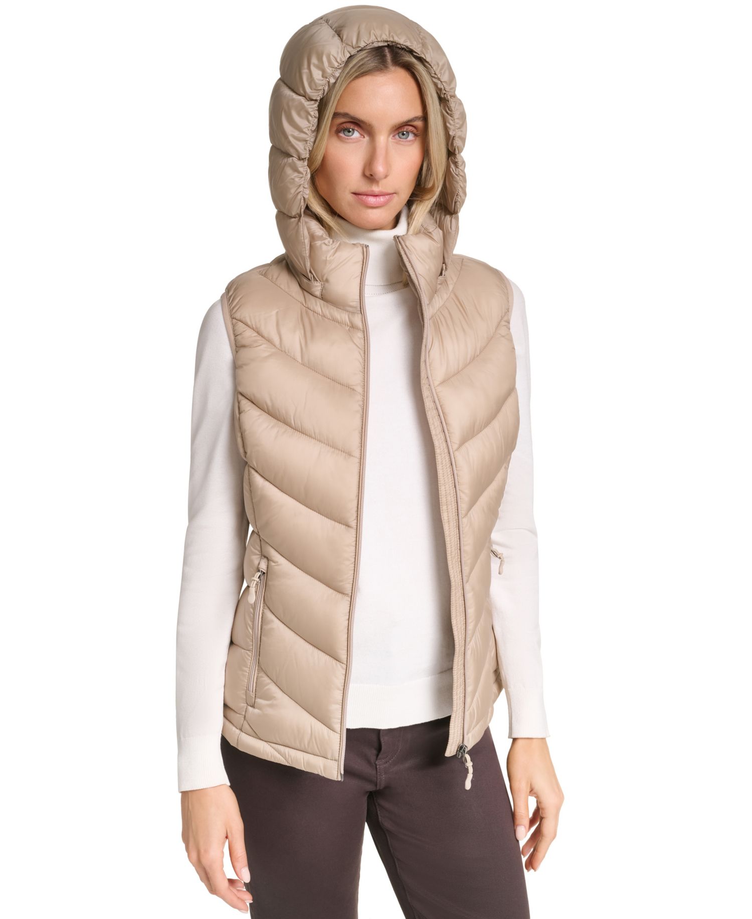 Women's Packable Hooded Puffer Vest