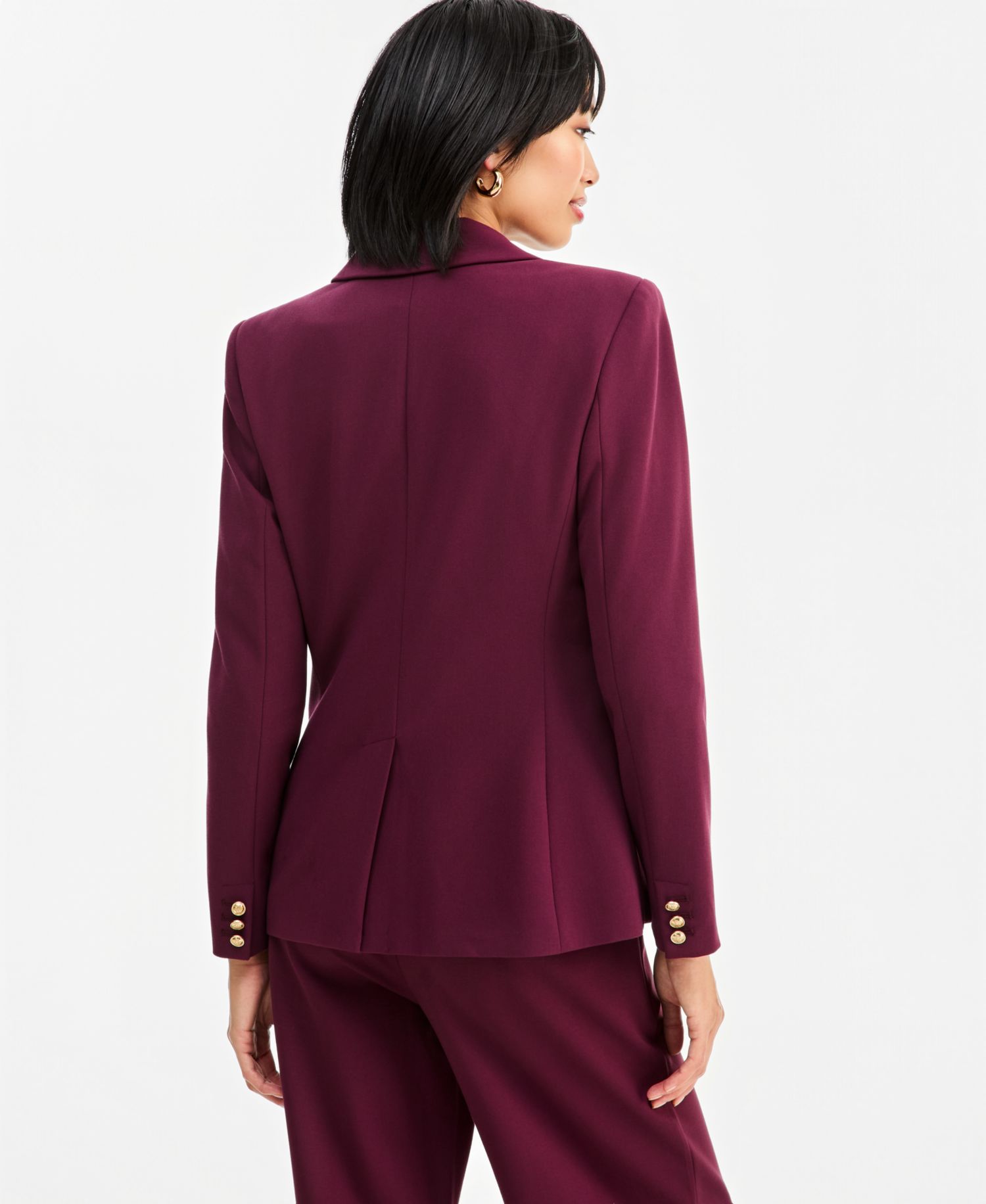 Plus Size Faux Double-Breasted Blazer