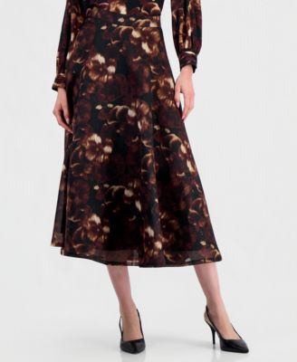 Women's Midi A-Line High-Waisted Skirt