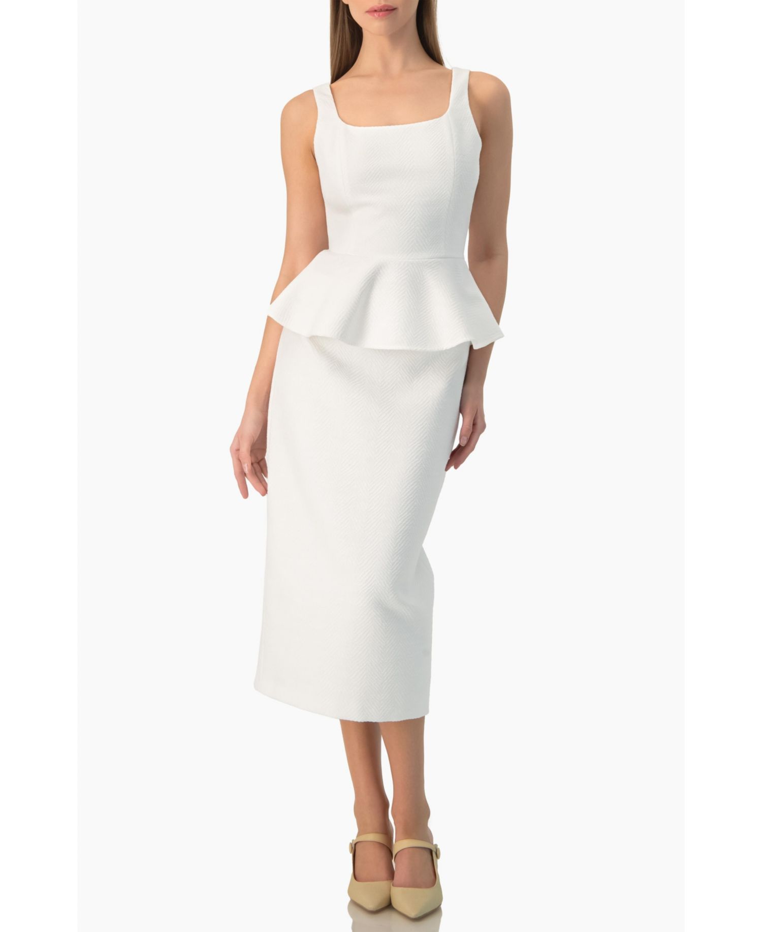 Women's Sleek High-Waist Fitted Midi Skirt