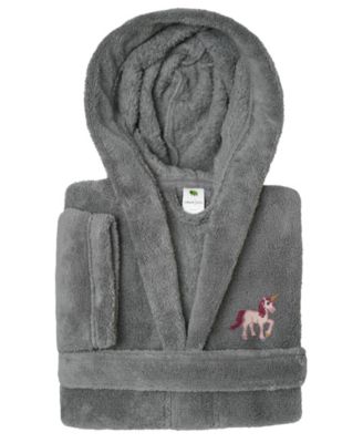 Kids Unicorn Super Plush Double-Brushed Hooded Bathrobe