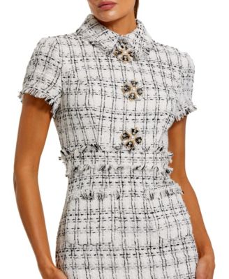 checkered formal dress Checkered Shirt Midi Dress XL / Black