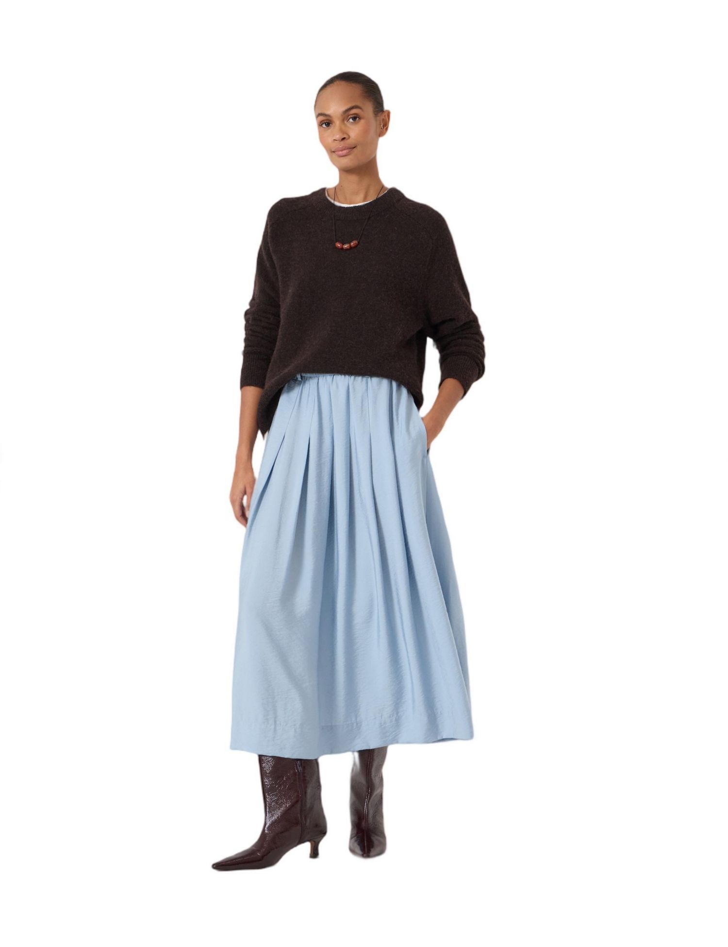 Women's Ivy Pleated Air Flow Midi Skirt