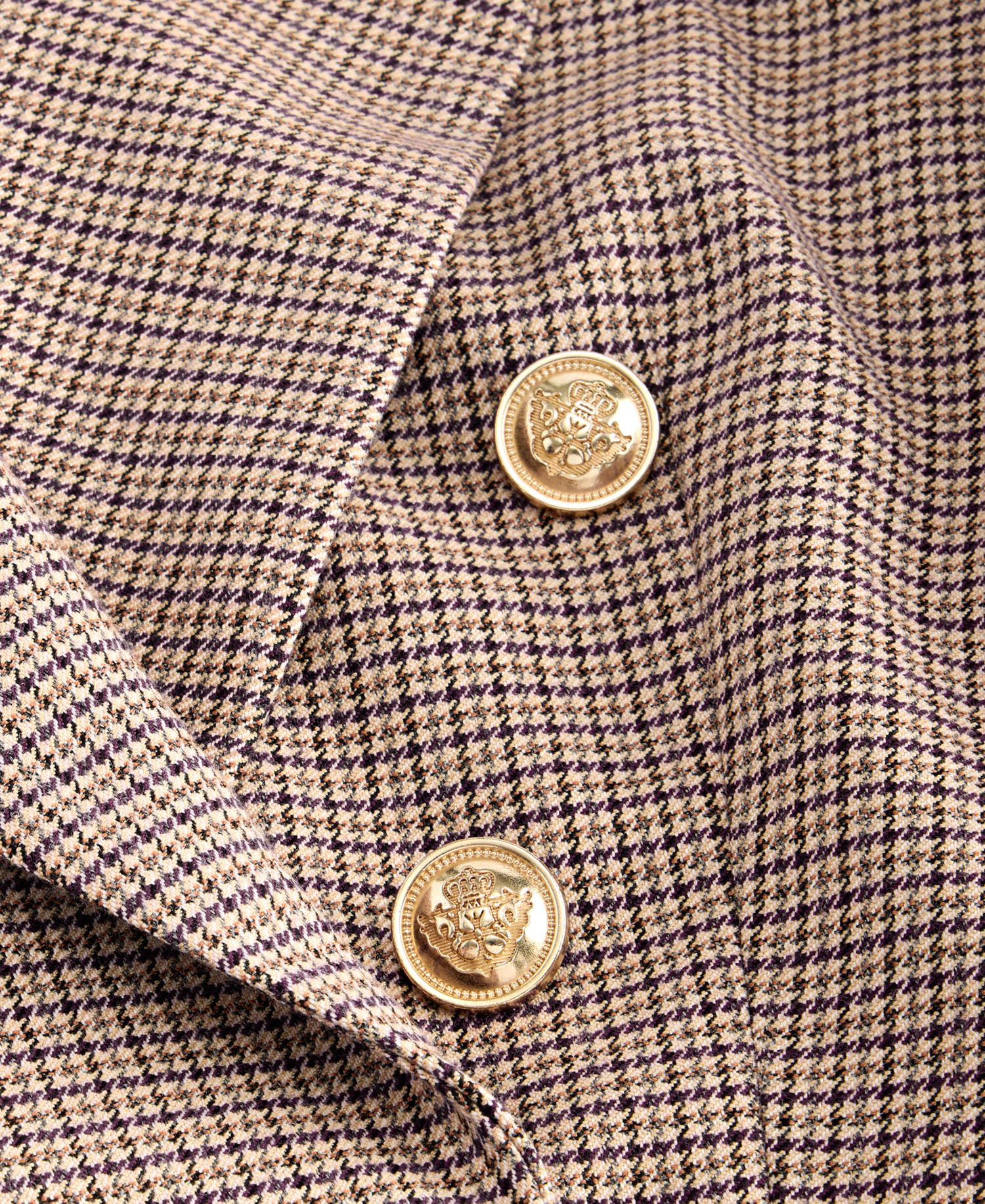 Women's Double-Breasted Houndstooth Blazer