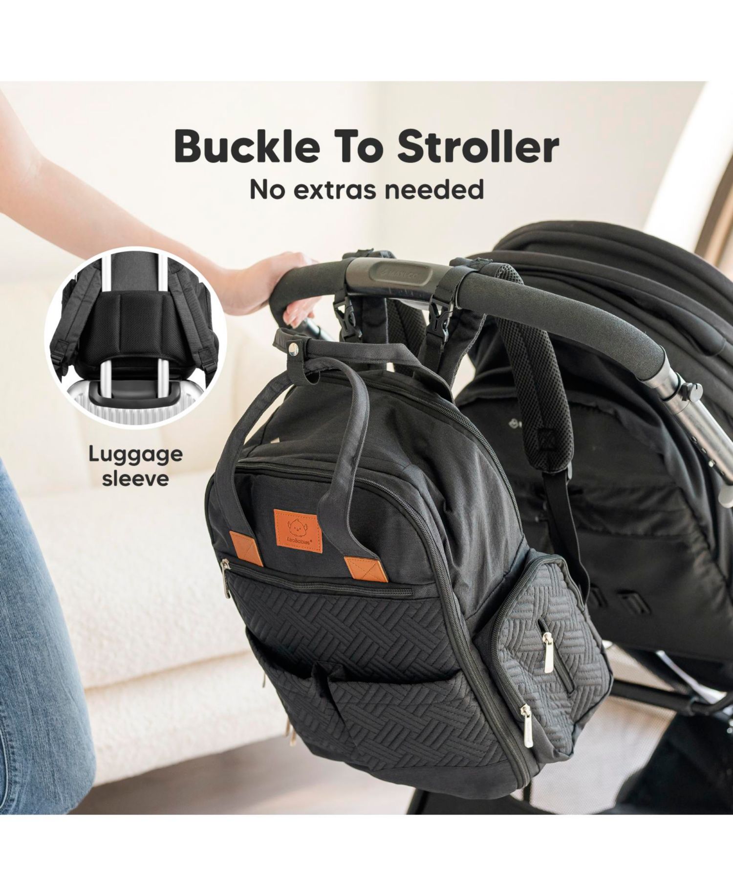 Bree Diaper Bag Backpack, Waterproof Baby Diaper Bags with Changing Pad, Girl, Boy, 2 Kids Travel Essentials