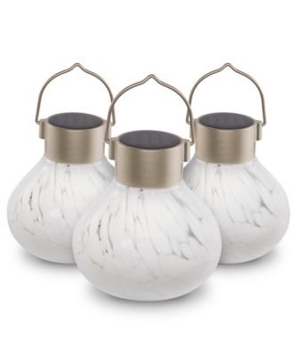 Solar Tea Lantern Handblown Glass 3-pack