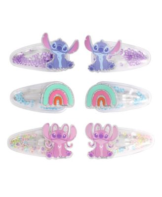 Stitch Hair Clip 6-Piece Set Official License, Snap Back Shaker Hair Clips, Lilo and Stitch Accessories, Small Gifts
