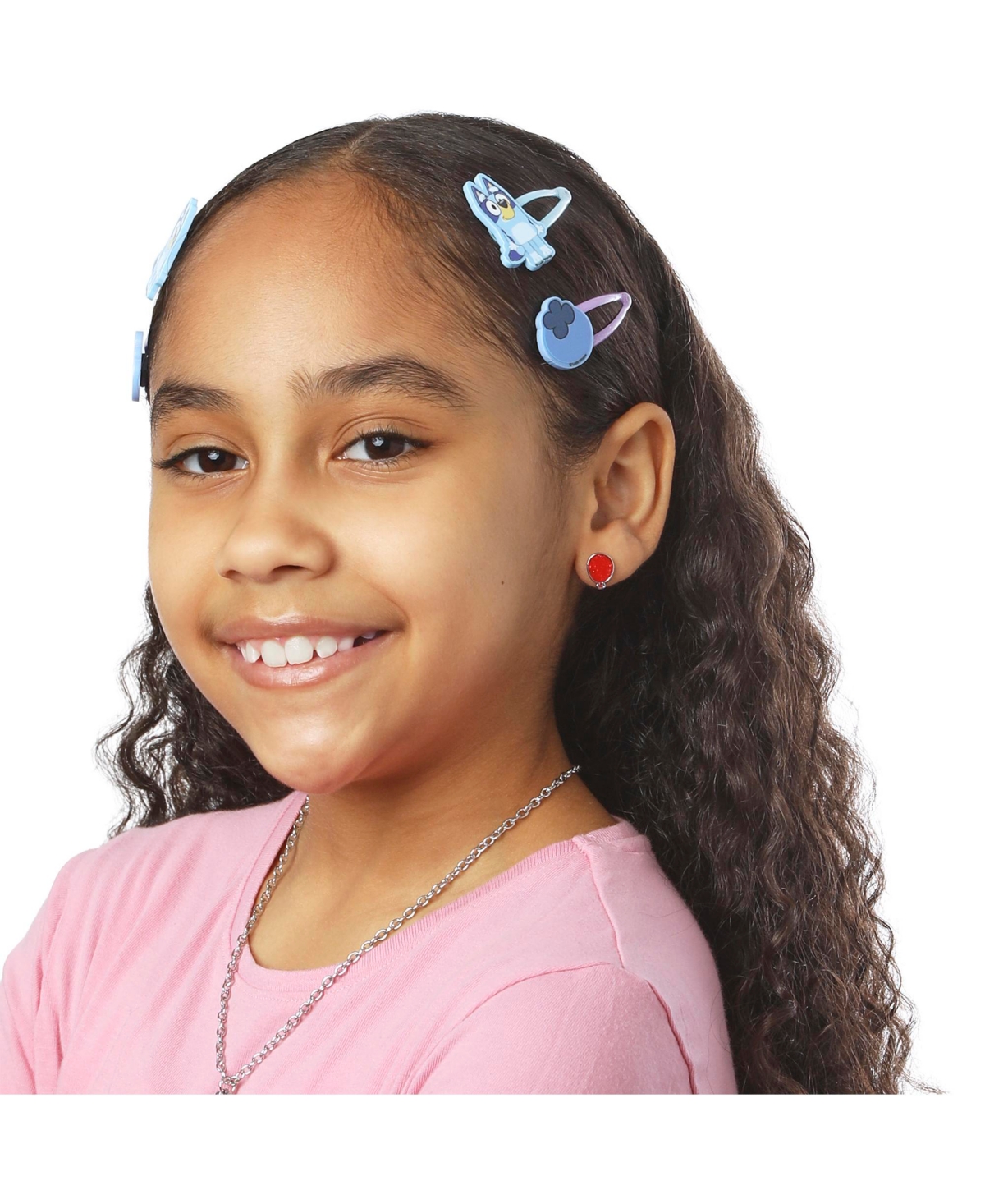 Bluey Hair Clips 8-Piece Set Official License, Snap Back Hair Clip, Bluey Accessories