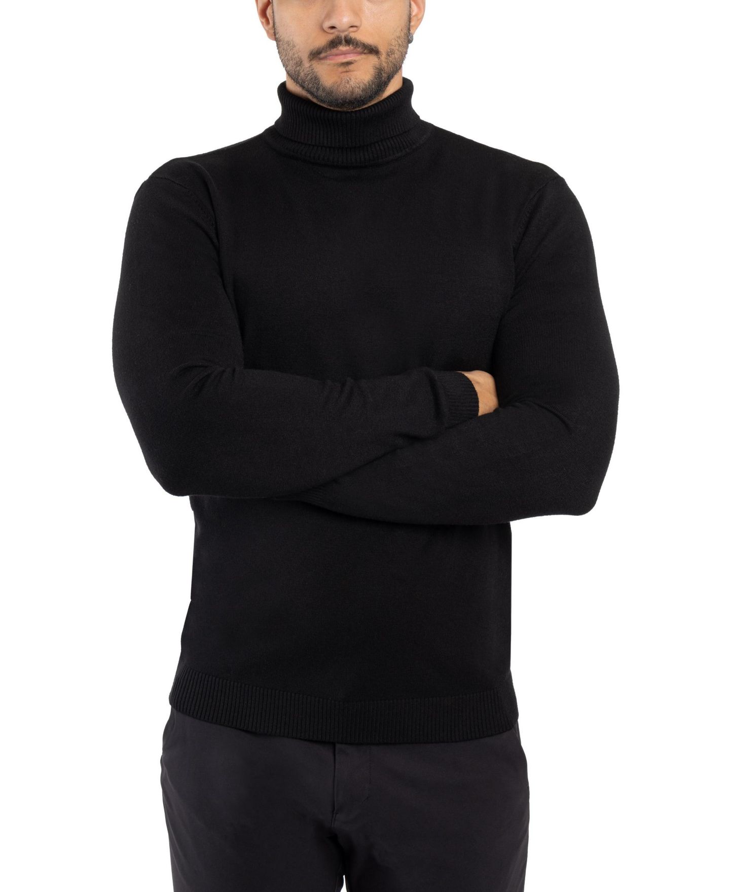 Мужской свитер XRAY Turtleneck, цвет: Чёрный — фото 4