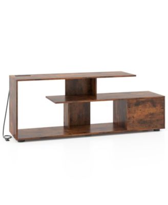 60 Inch Entertainment Center TV Stand with Power Outlet and Storage