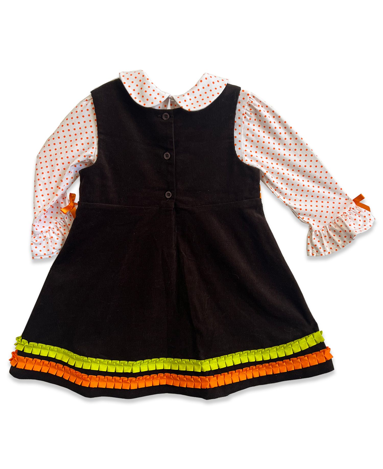 Baby Girls' Long-Sleeve Top and Jumper, 2-Piece Set