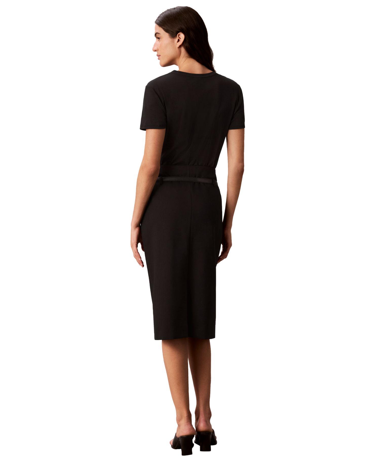 Petite Belted Pencil Skirt