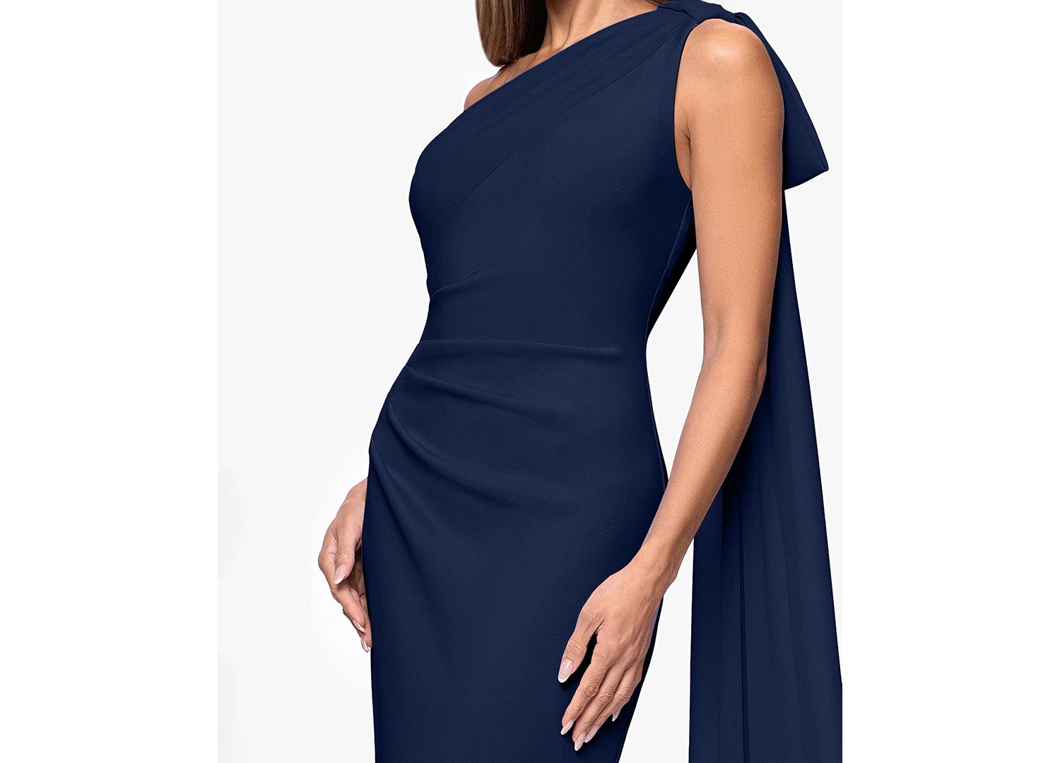 Petite One-Shoulder Ball Gown Dress