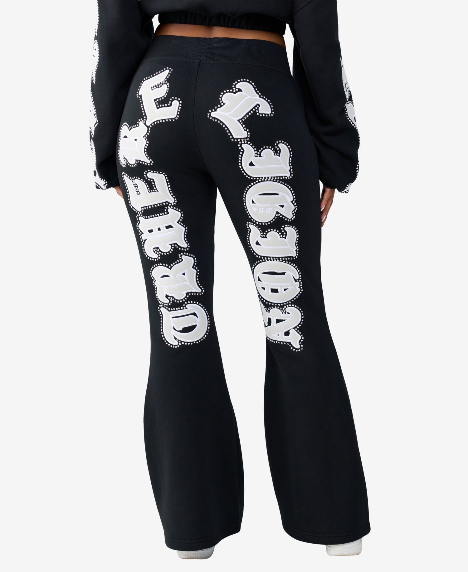 Women's Crystal Branded Flare Pants