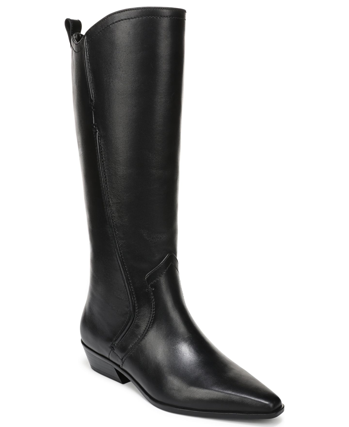 Женские ботинки 27 EDIT Naturalizer Brooke Western Regular, Narrow, and Extra Wide, Zipper Tall, цвет: Чёрный кожаный — фото 1