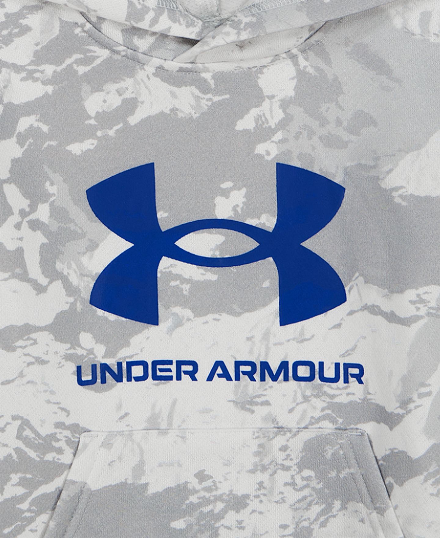 Детский комплект Under Armour Rival: флисовое худи и джоггеры, 2 предмета, цвет: Белый камуфляжный / Серый меланжевый — фото 5