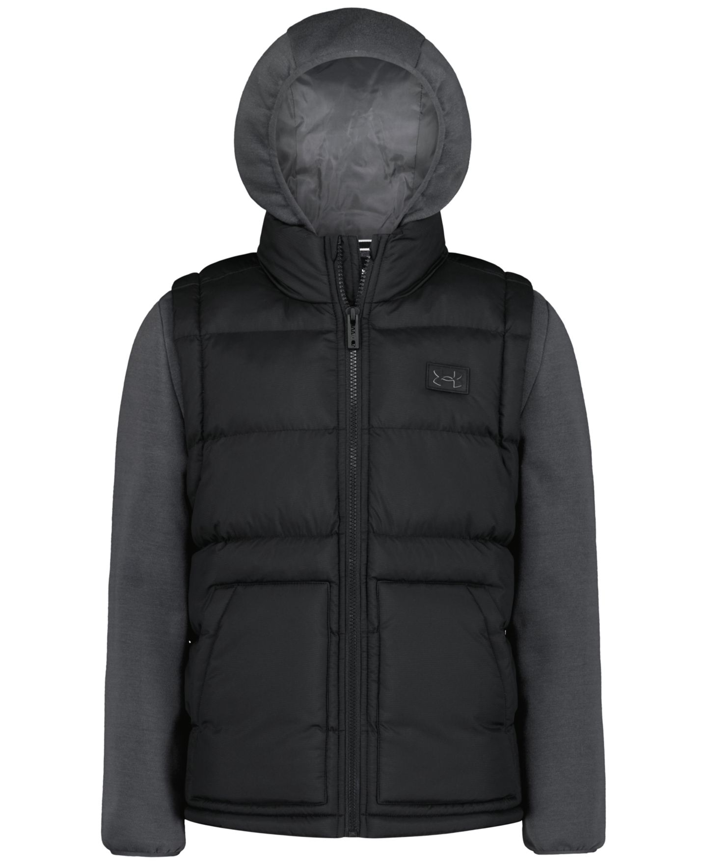Куртка Under Armour Full-Zip Quilted Hooded Jacket для мальчиков, цвет: Чёрный — фото 2
