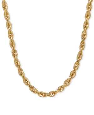 Image of 030 Rope Chain 24" Necklace (4mm) in Solid 14k Gold