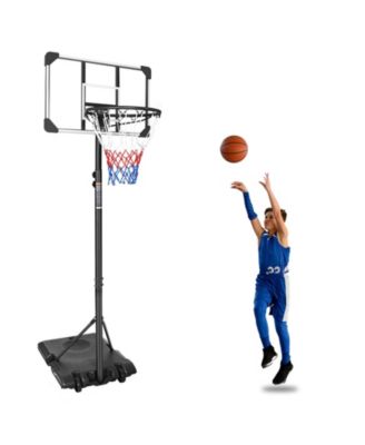 Portable Basketball Goal System with Stable Base and Wheels, use for Indoor Outdoor teenagers youth height adjustable 5.6 to 7ft Basketball Hoop