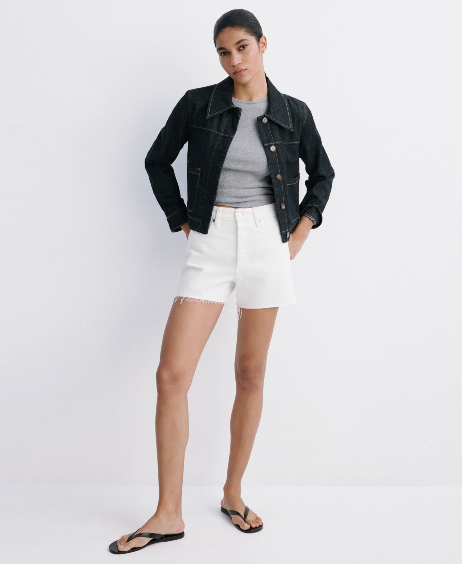 Women's Frayed Hem Denim Shorts
