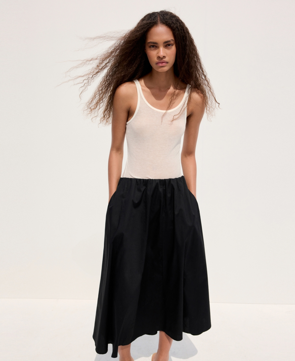 Mango Women's Flared Cotton Skirt