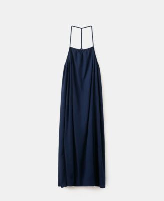 mango denim maxi dress Mango Draped Denim Maxi Dress In Medium Blue - 45% Off