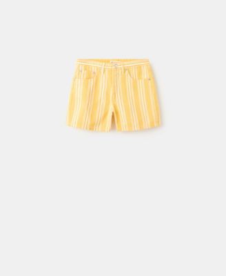 Women's Striped Straight-Fit Shorts