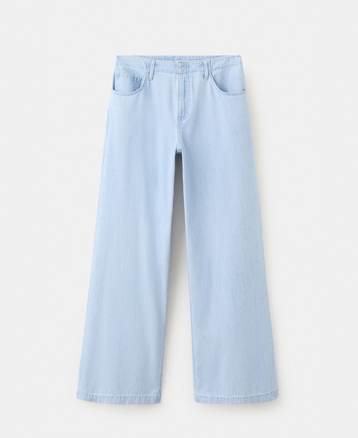 Mango Women's Wide Leg Mid-Rise Jeans view 1 — MAYCSS fashion products