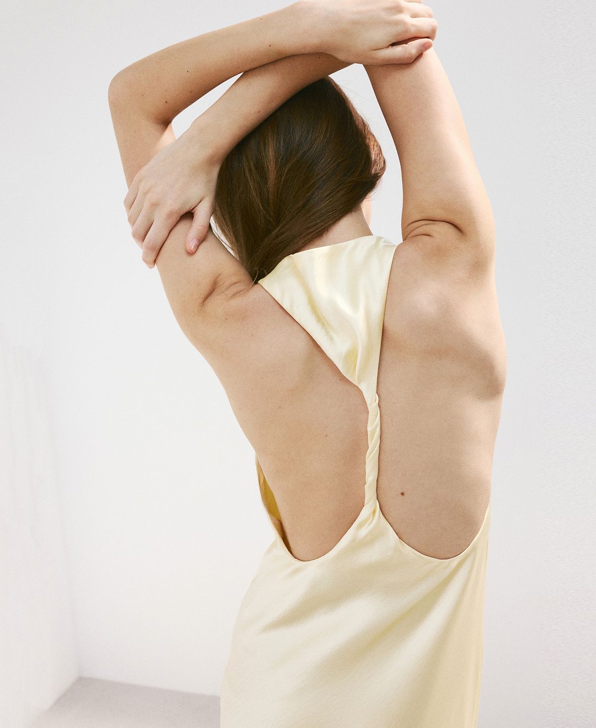 Mango Women's Back Detail Satin Dress view 5 — MAYCSS fashion products