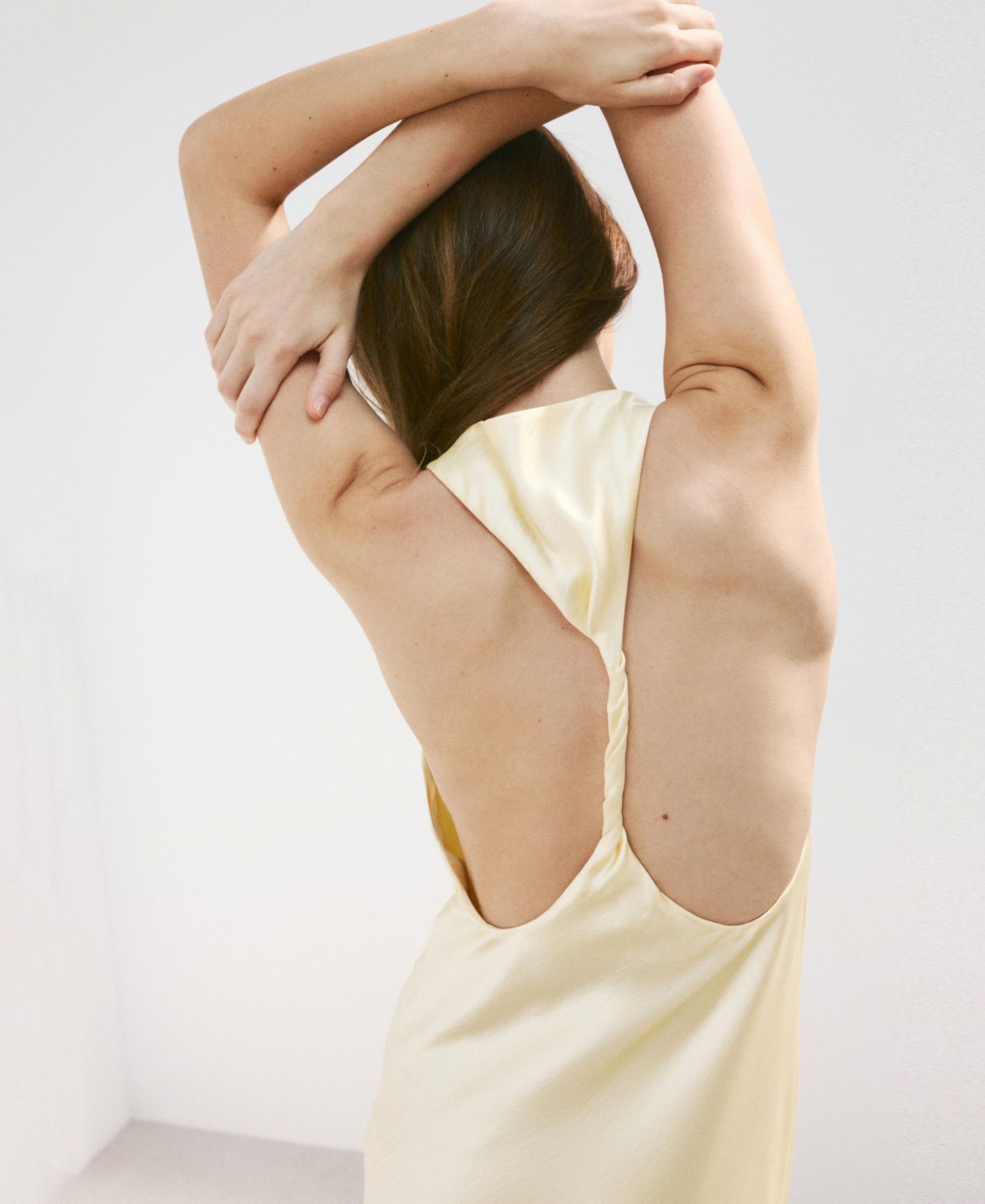 Women's Back Detail Satin Dress