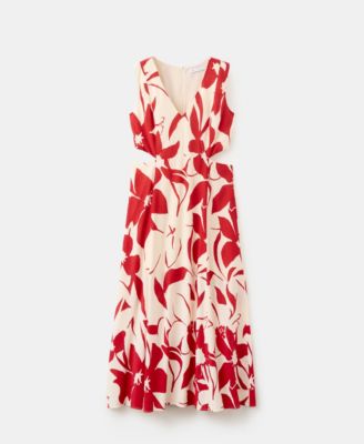 Women's Cutouts Floral-Printed Dress