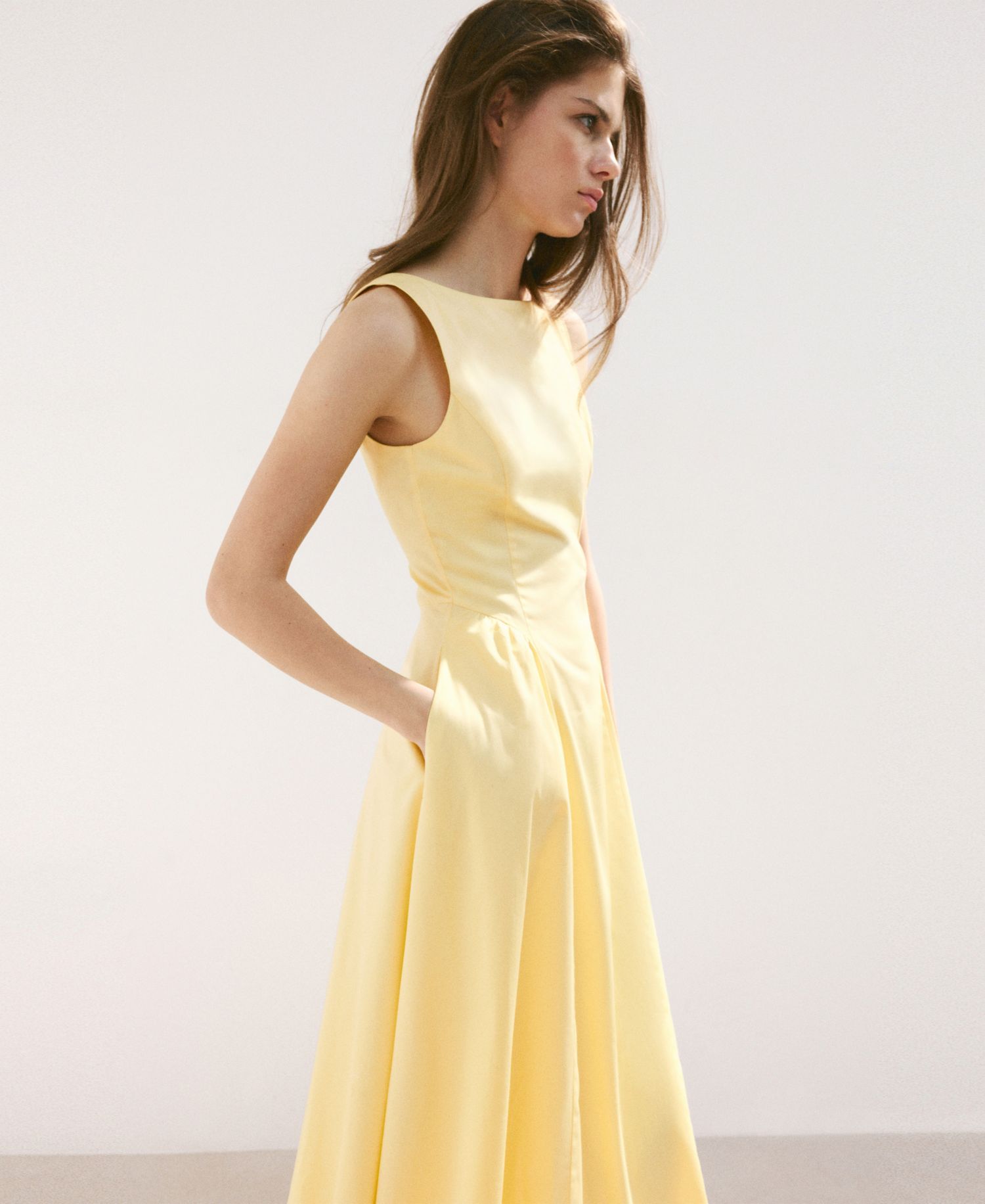 Women's Boat-Neck Ruched Dress