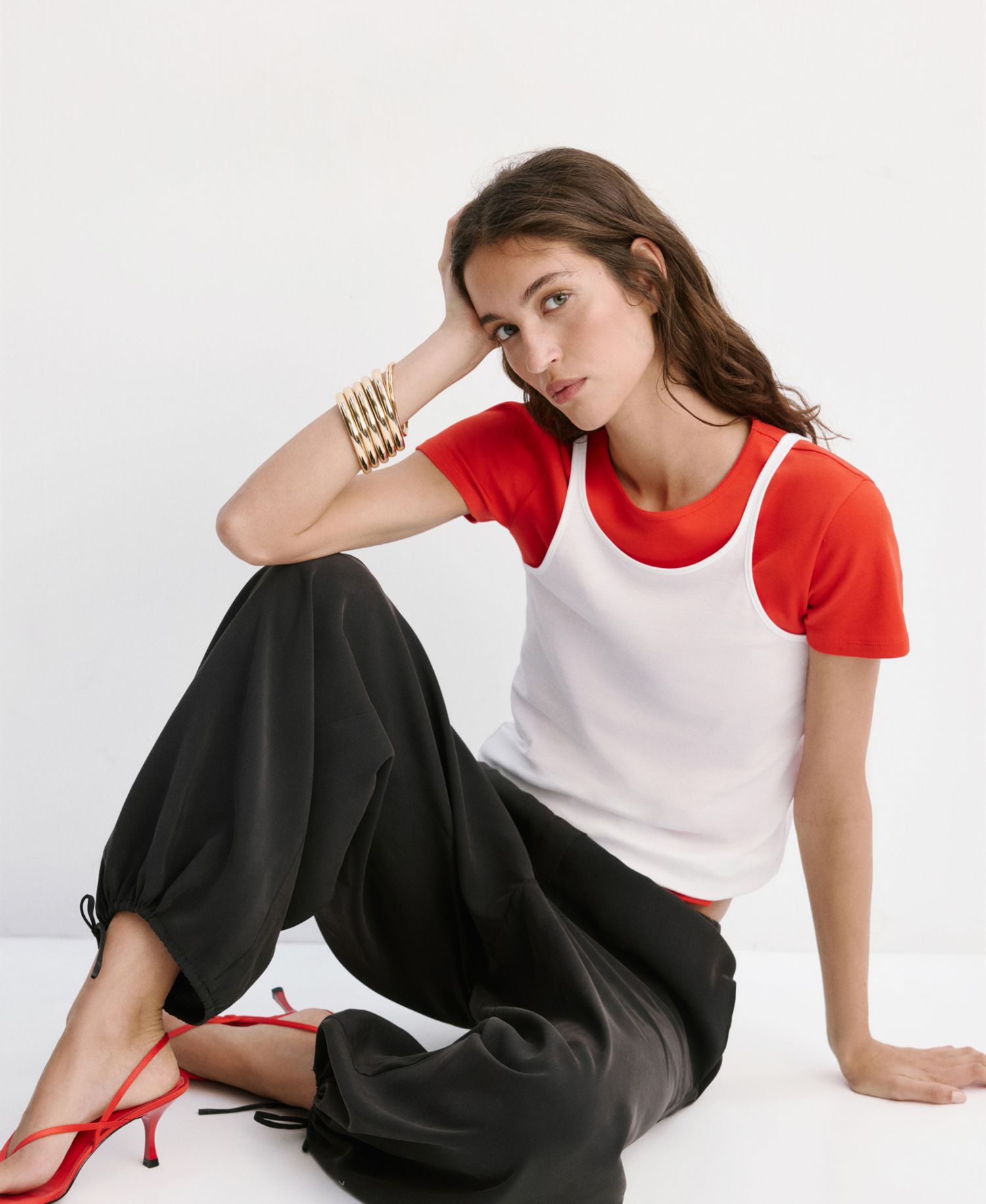 Women's Elastic Waistband Baggy Pants
