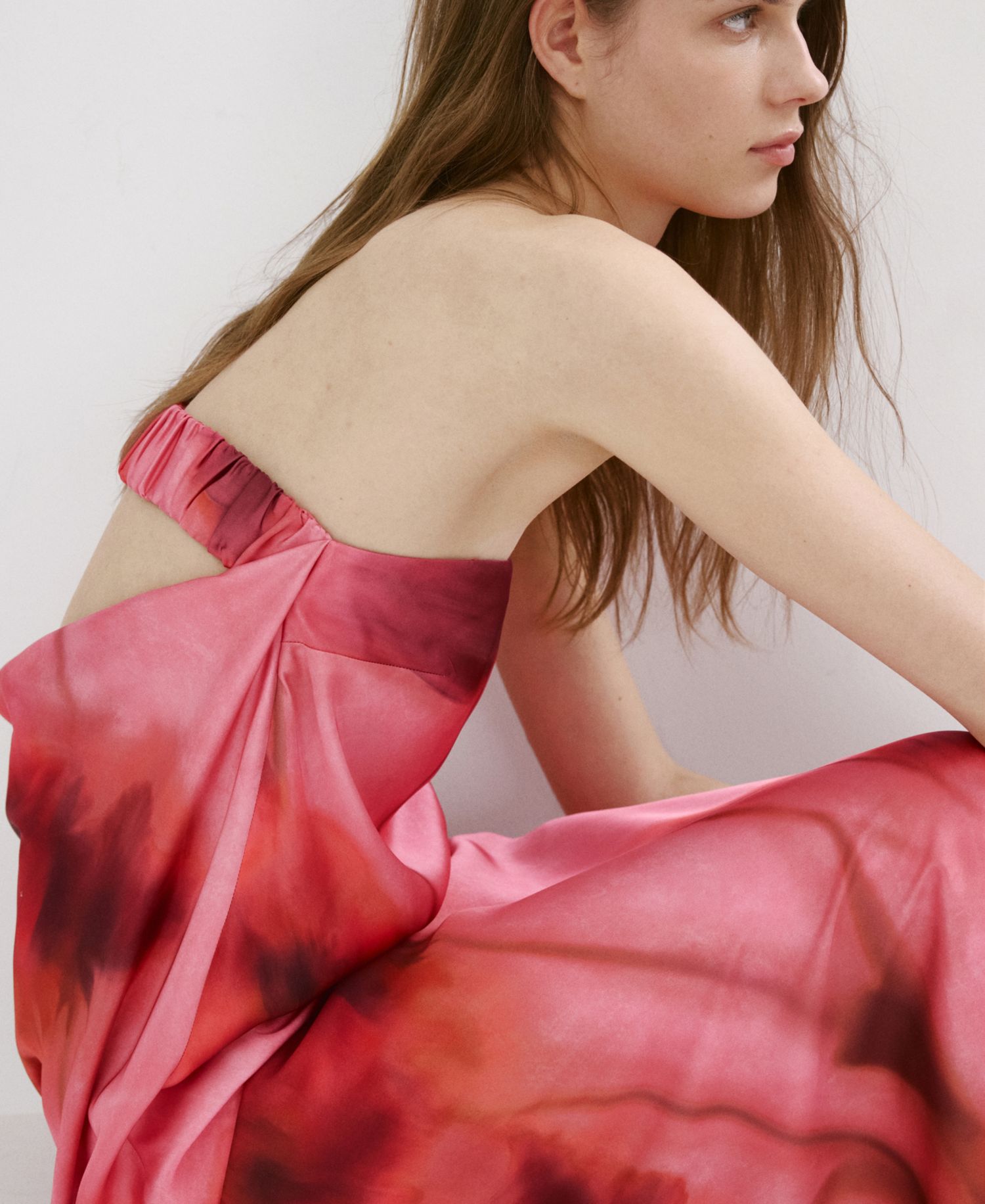 Women's Strapless Floral Dress