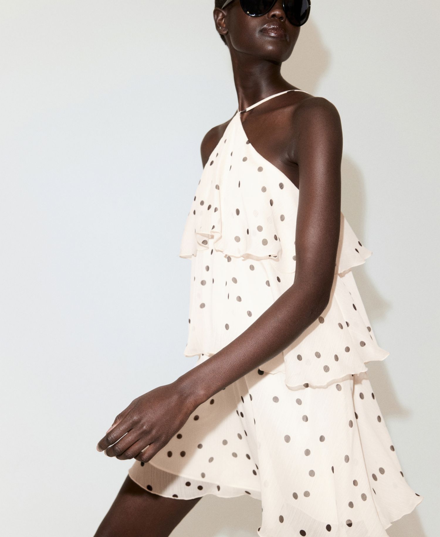 Women's Polka-Dot Halter Dress